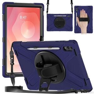 Fr Samsung Galaxy Tab S11 Ultra Hlle Halter & Schultergurt D- Blau