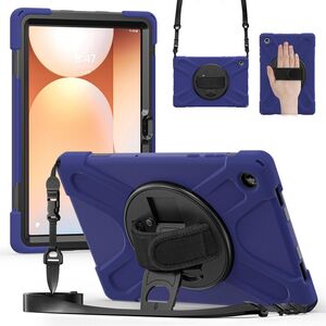 Fr Samsung Galaxy Tab A11 Plus Hlle Halter & Schultergurt D- Blau