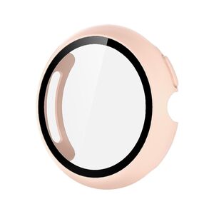 Fr Google Pixel Watch 4 41mm Kunststoff Hlle + 9H Hart Glas Rosa