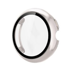 Fr Google Pixel Watch 4 41mm Kunststoff Hlle + 9H Hart Glas Beige