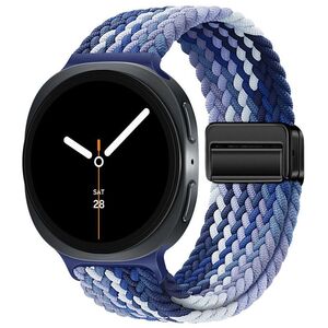 F�r Samsung Galaxy Watch 8 / 8 Classic Magnetisches Nylon Armband Blau