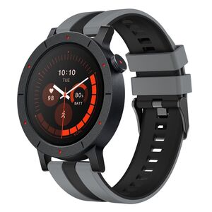 F�r CMF Watch 3 Pro Two Color Silikon Sport Armband Grau / Schwarz