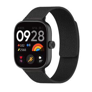 F�r Xiaomi Redmi Watch 6 Lychee Texture Magnet Silikon Armband Schwarz