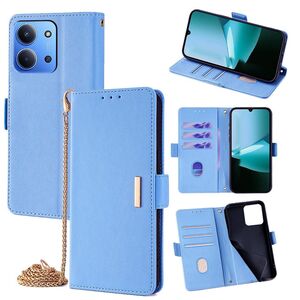 F�r Xiaomi Redmi 15C 5G / 4G Crossbody Kunstleder Wallet H�lle Blau