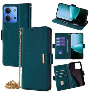 F�r Xiaomi Redmi 15C 5G / 4G Crossbody Kunstleder Wallet H�lle Gr�n