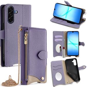 F�r Samsung Galaxy A17 5G Crossbody Kunstleder Schutz Tasche Lila