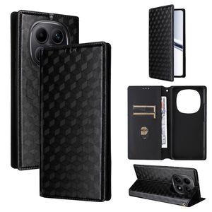 F�r Xiaomi Redmi Note 15 5G Cubic Kunstleder Wallet H�lle Schwarz