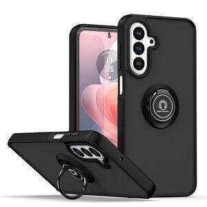 F�r Samsung Galaxy A17 5G / 4G Design TPU + PC Schutz H�lle Schwarz