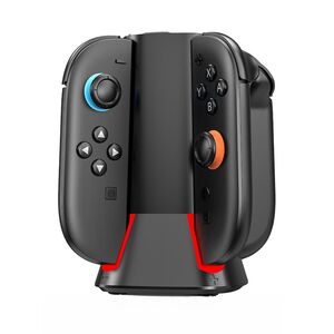 Fr Nintendo Switch 2 4-in-1 Controller Ladestation mit RGB Schwarz