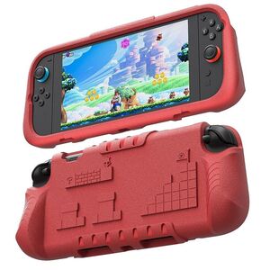 F�r Nintendo Switch 2 Anti-Rutsch Anti-Drop Schutzgeh�use Rot