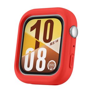 F�r Huawei Watch Fit 4 Soft Silikon Schutz H�lle Geh�use Rot