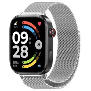 F�r Xiaomi Redmi Watch 6 Milanese Magnet Edelstahl Armband Silber