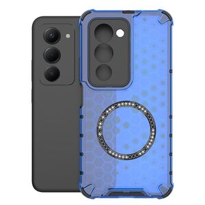 F�r Xiaomi Redmi 15 5G / 4G Honeycomb TPU PC Ringhalter H�lle Blau