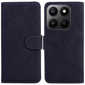 F�r Honor 400 Smart Flip Skin Feel Kunstleder Pure Color H�lle Schwarz