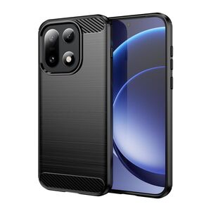 F�r OnePlus 15 Carbon Brushed Design TPU Schutz H�lle Schwarz