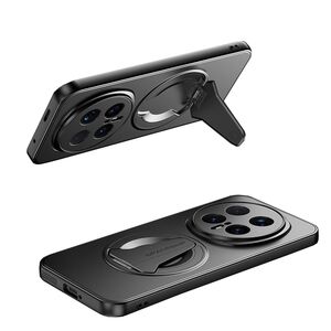 F�r Honor Magic 8 Pro Kunststoff MagSafe Folding Halter H�lle Schwarz
