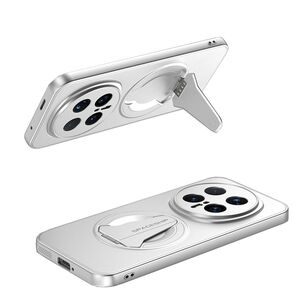 F�r Honor Magic 8 Pro Kunststoff MagSafe Folding Halter H�lle Silber