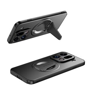 F�r Oppo Find X9 Pro Kunststoff MagSafe Folding Halter H�lle Schwarz