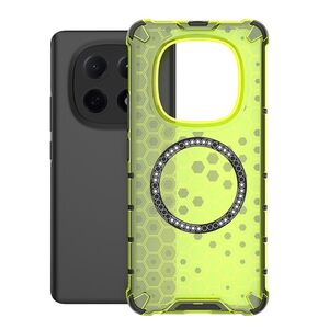 F�r Xiaomi Redmi Note 15 5G Honeycomb TPU PC Ringhalter H�lle Gr�n