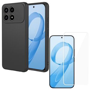 F�r Xiaomi Poco F8 Pro 2 in 1 Set TPU H�lle + 9H Schutzglas Schwarz
