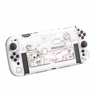 F�r Nintendo Switch 2 TPU Schutzh�lle mit Katzen- & Blumenmotiv