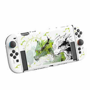 F�r Nintendo Switch 2 TPU Schutzh�lle mit Gr�ner-Drache-Motiv