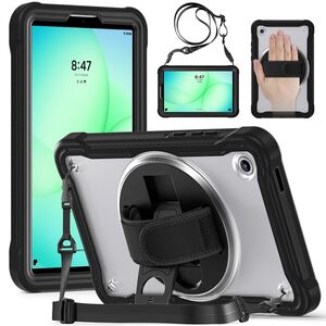 F�r Samsung Galaxy Tab A11 360 Grad Rotation Hybrid H�lle Transparent