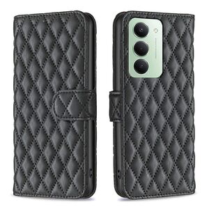 F�r Xiaomi Redmi 15 5G Kunstleder Diamant Rauten Muster Flip H�lle