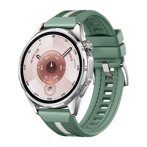 F�r Huawei Watch GT 6 46mm Nylon Silikon Hybrid Ersatz Armband Gr�n