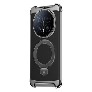 F�r Honor Magic 8 Kunstleder MagSafe Ring Halterung H�lle Schwarz