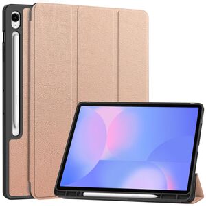 F�r Samsung Galaxy Tab S10 FE Plus 3folt Wake Tasche H�lle Rose Gold