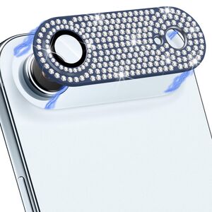 F�r Apple iPhone 17 Air Kamera Diamant Design Schutz Metall Blau