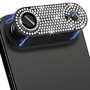 F�r Apple iPhone 17 Air Kamera Diamant Design Schutz Metall Schwarz