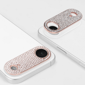 F�r Apple iPhone 17 Air Kamera Diamant Design Schutz Metall Pink