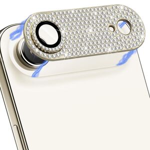 F�r Apple iPhone 17 Air Kamera Diamant Design Schutz Metall Gold