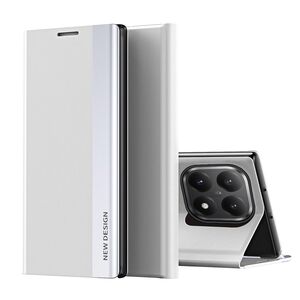 F�r Xiaomi 15T Design Electroplated Kunstleder Schutz H�lle Silber