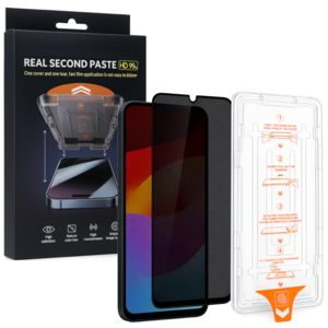 F�r Samsung Galaxy A26 SnapFit Privacy Schutzglas Installationshilfe