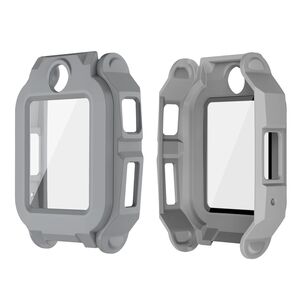 F�r Imoo Watch Phone Z6 / Z6A / Z6 Pro Kunststoff H�lle + 9H Glas Grau