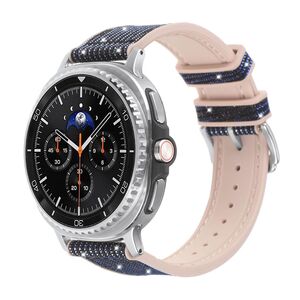 F�r Samsung Galaxy Watch 8 / 8 Classic Glitzer Silikon Armband Blau