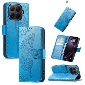 F�r Xiaomi 15T Pro Kunstleder Schmetterling Book Wallet H�lle Blau