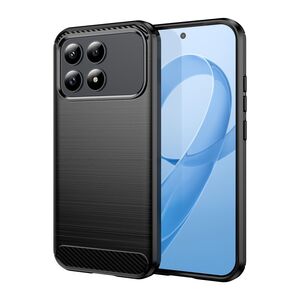 F�r Xiaomi Poco F8 Pro Carbon Brushed Design TPU Schutzh�lle Schwarz