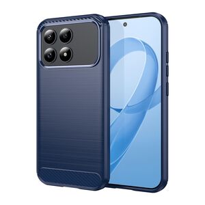 F�r Xiaomi Poco F8 Pro Carbon Brushed Design TPU Schutzh�lle Blau