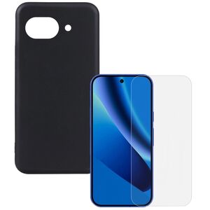 F�r Google Pixel 10a Set TPU Schutz H�lle + 9H Schutzglas Schwarz