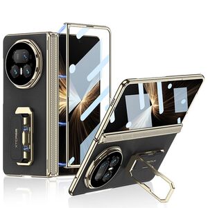 F�r Honor Magic V5 Kunstleder Scharnier H�lle mit Handschlaufe Schwarz