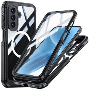 MagSafe f�r Samsung Galaxy A17 5G Full Schutz H�lle Bumper Schwarz