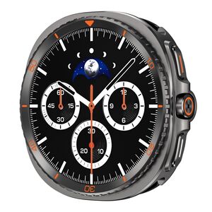 F�r Samsung Galaxy Watch 8 44mm Metall H�lle im Classic Design Grau
