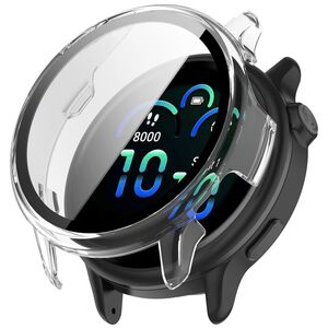 F�r Garmin Vivoactive 6 Kunststoff H�lle + 9H Hart Glas Transparent