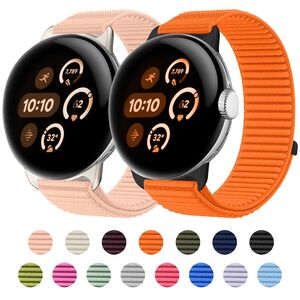 Nylon Armband f�r Google Pixel Watch 4 / 3 / 2 / 1 45mm & 41mm Klettverschluss