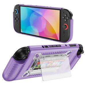 F�r Nintendo Switch 2 Anti-Rutsch Hybrid Schutzh�lle Lila