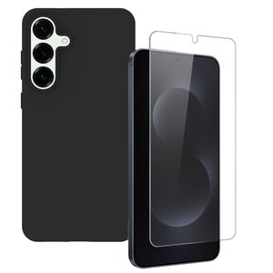 F�r Samsung Galaxy S26 5G Set TPU Schutz H�lle + 9H Schutzglas Schwarz